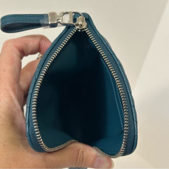 Dior Cannage Caro Multifunction Pouch w/ Wallet Teal Cell phone Pouch Wallet - Picture 10 of 10